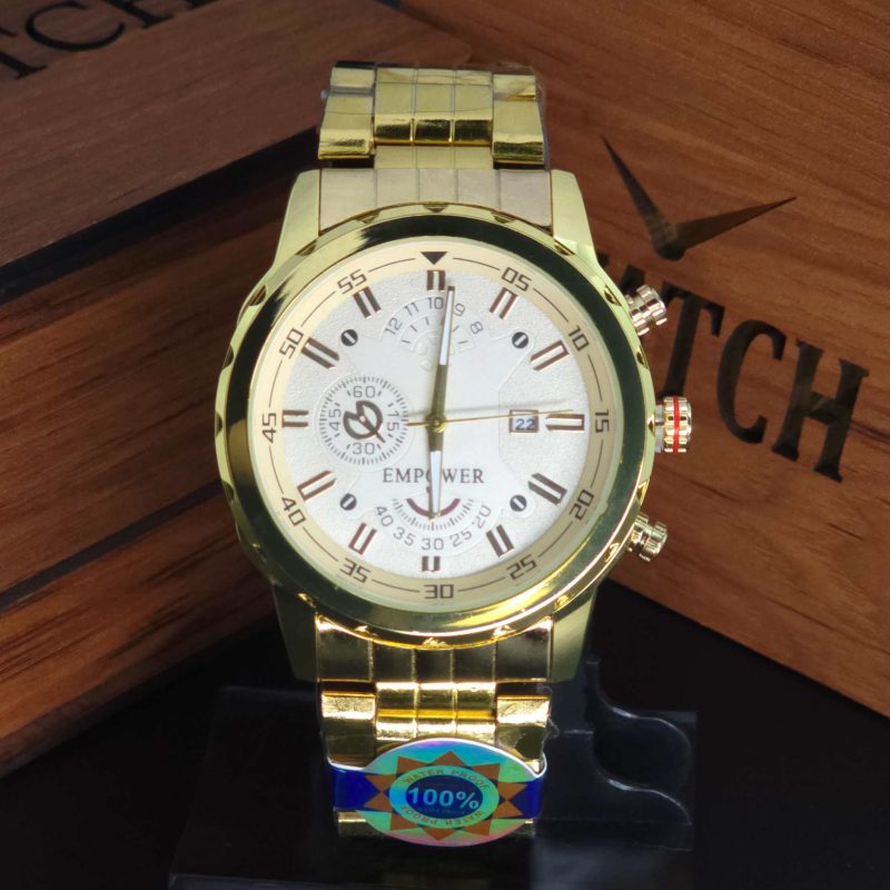 ساعت مچی عقربه‌ای مردانه امپاور، تمام استیل، موتور کوارتز ژاپن، قفل چفتی دوحالته