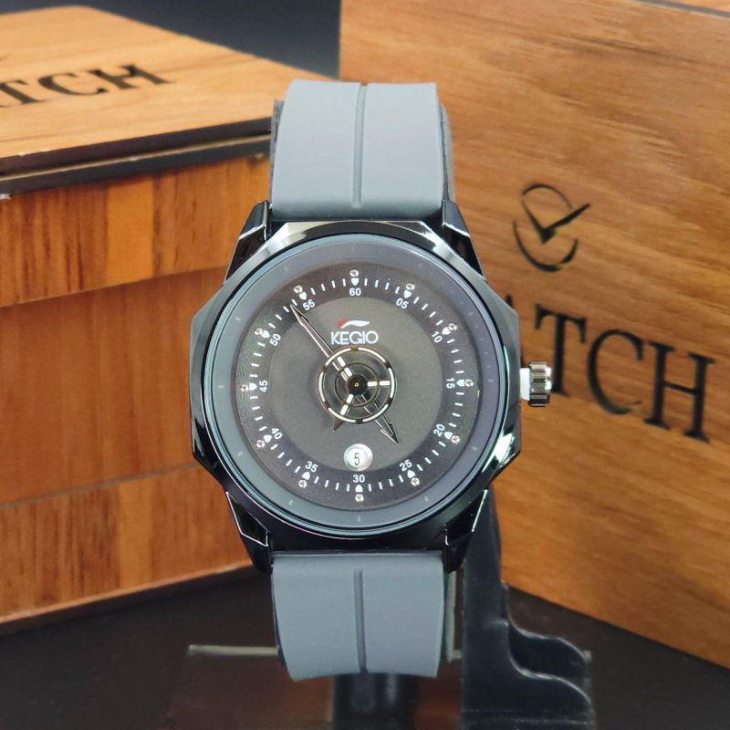 ساعت مچی مردانه کی جیو مدل 4203 تاریخ دار با بند رابر و قفل پروانه ای مگنتی