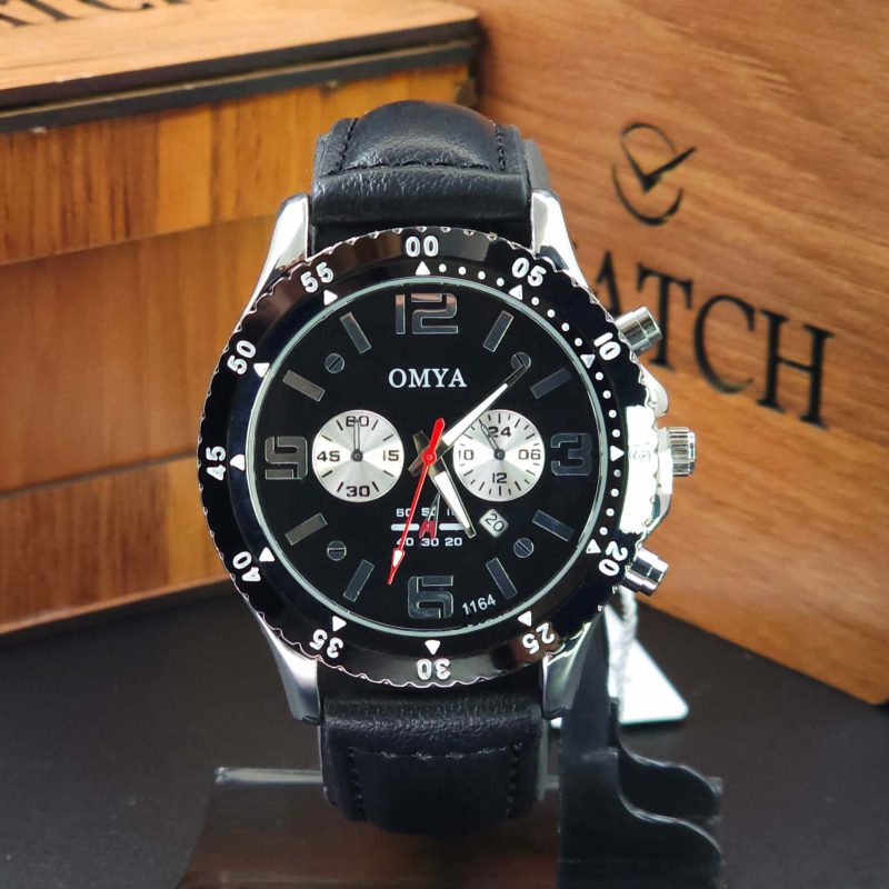 ساعت مچی مردانه اومیا OMYA 3932G سبک 3 موتوره و تاریخ دار