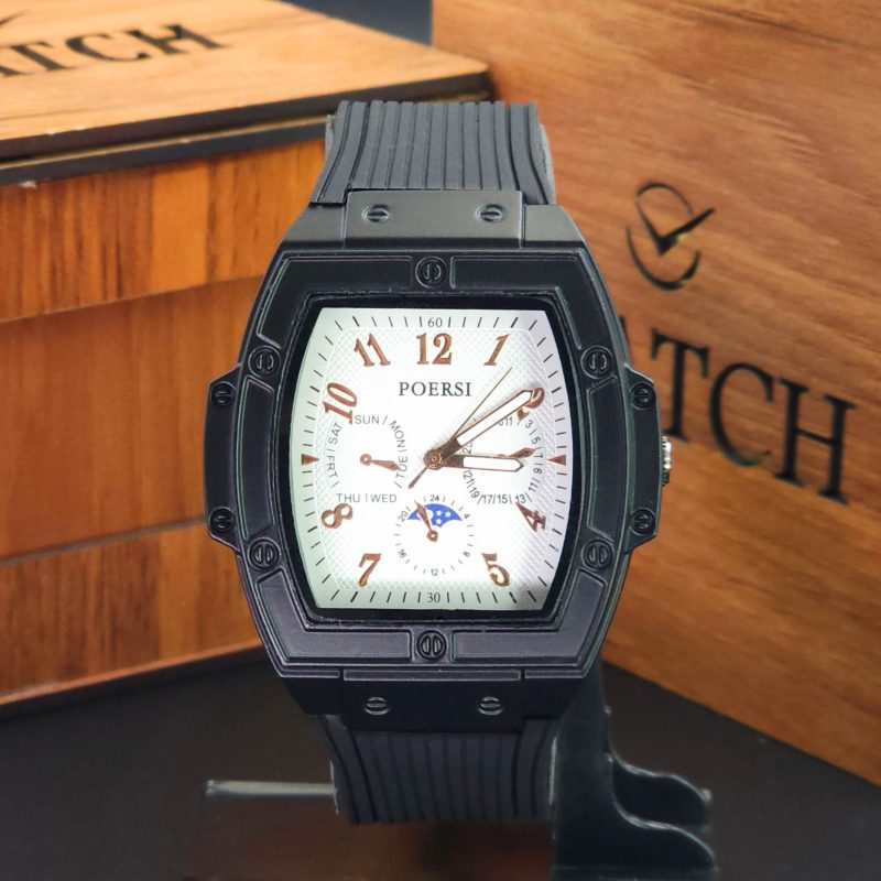 ساعت مچی مردانه پورسی Poersi سبک 3 موتوره با عقربه های شبنما کد 1