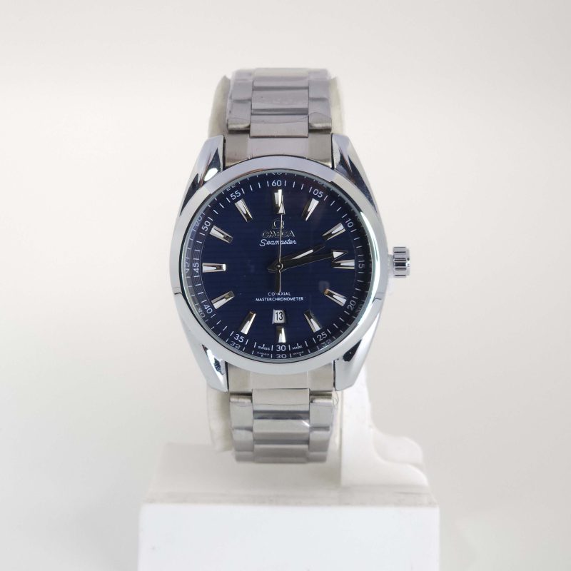 ساعت مچی مردانه اومگا Omega تاریخ‌دار با ماندگاری رنگ بالا و استیل ضد زنگ