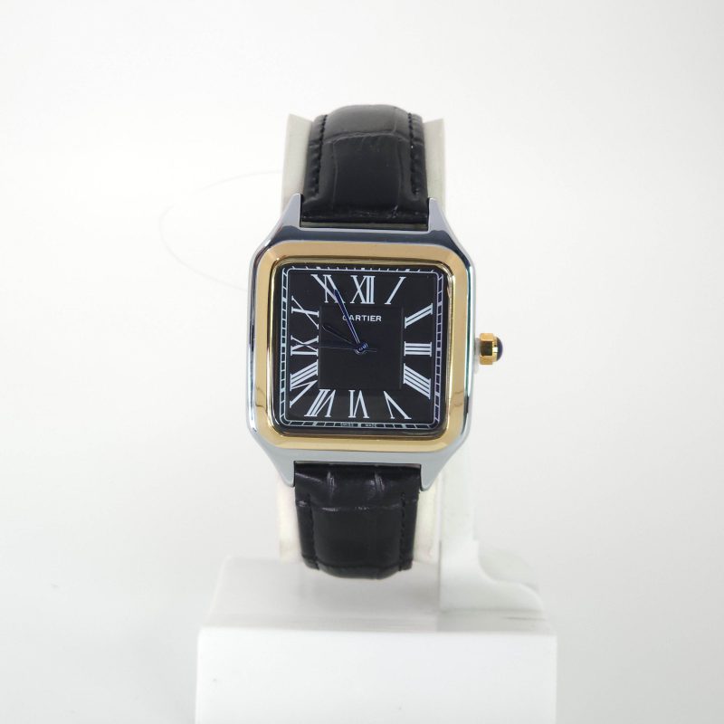 ساعت مچی مردانه کارتیر Cartier رنگ ثابت با بند چرم کد 2