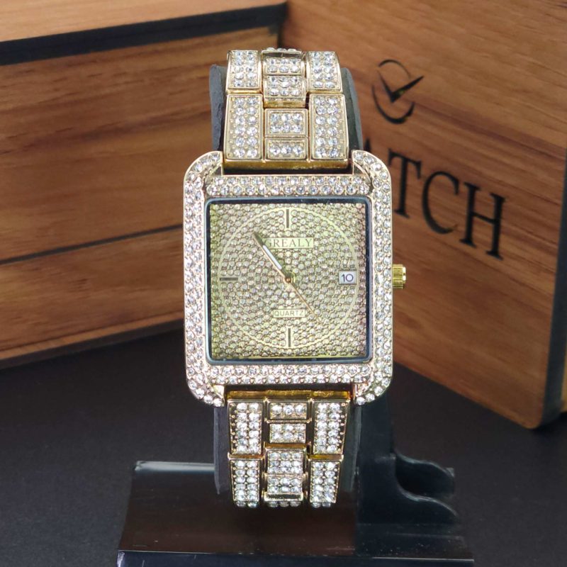 ساعت مچی مردانه و زنانه گریلی فول نگین Grealy با موتور کوارتز